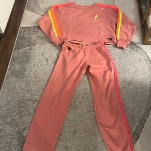 Aviator nation two piece sweat suit